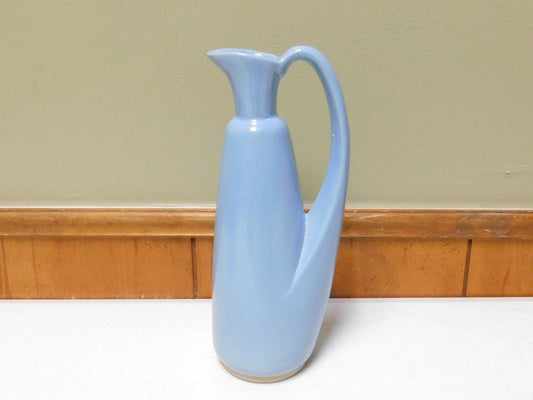 Vintage Egyptian 141 Jug Blue Glaze Stoneware Pitcher