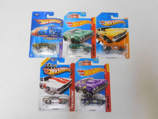 5 Hot Wheels'69 Chevelle Racers Cars Color Variants