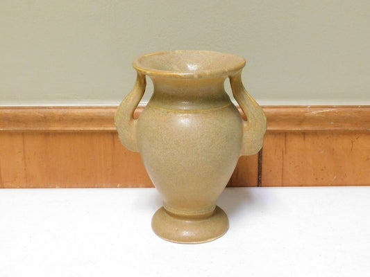 Vintage Tan Two Handle Niloak Pottery Vase