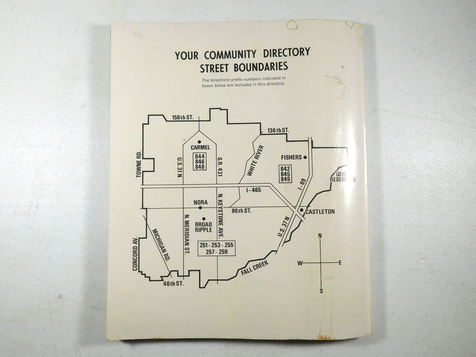 Vintage 1979 Community North Indiana Bell Phonebook