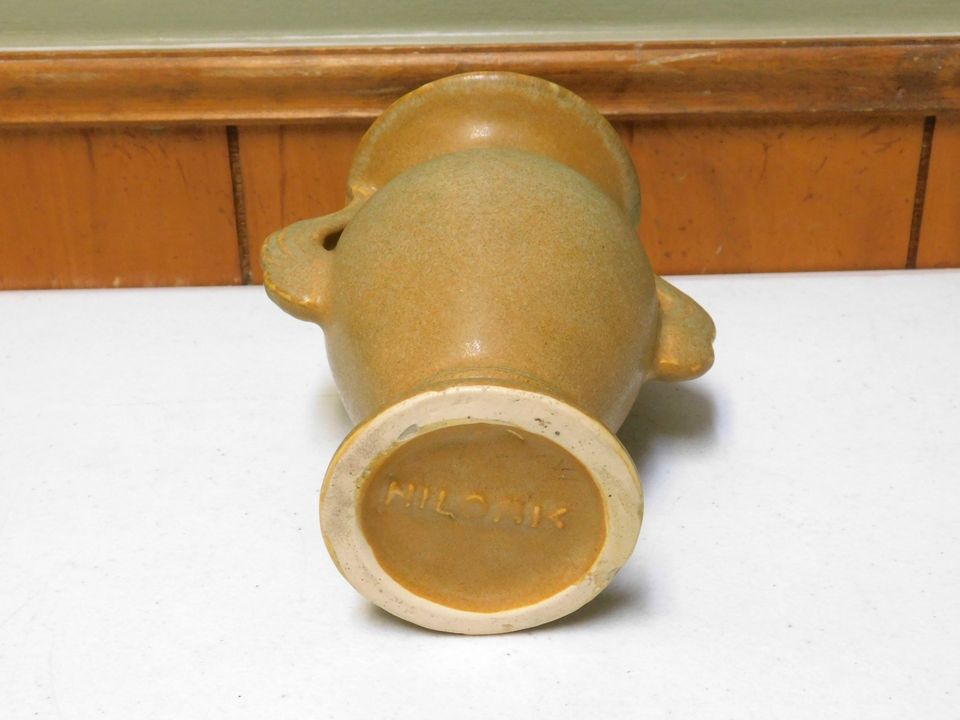 Vintage Tan Two Handle Niloak Pottery Vase