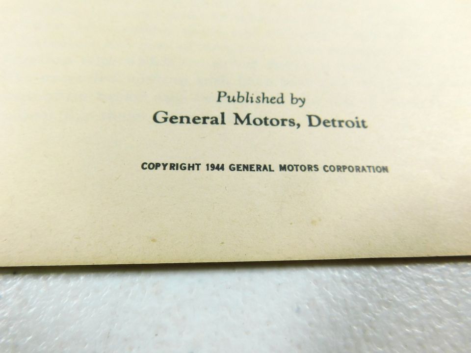 Vintage 1944 General Motors When the Wheels Revolve Book