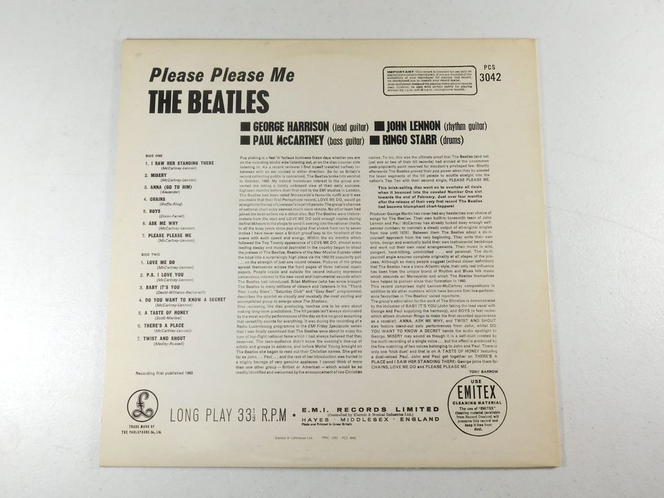 The Beatles Please Please Me with Love Me Do and 12 Other Songs Vinyl Record