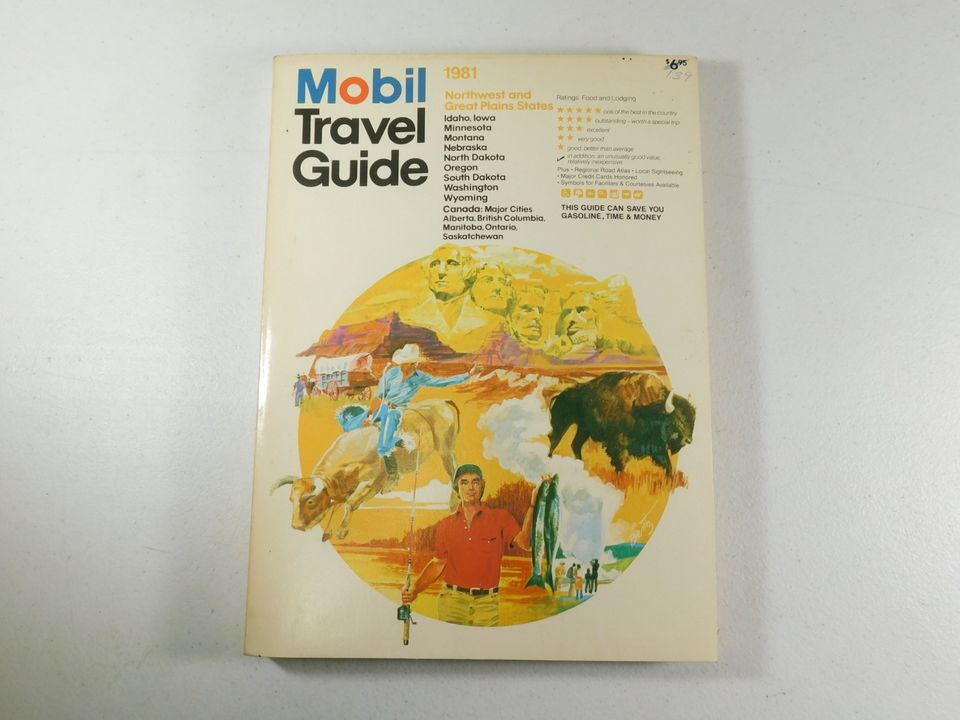 Vintage 1981 Mobil Travel Guide Northwest and Great Plains States Book