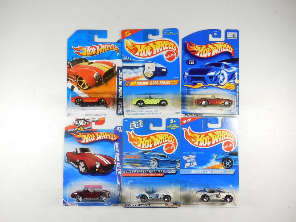 6 Hot Wheels Shelby Cobra 427 S/C Cars