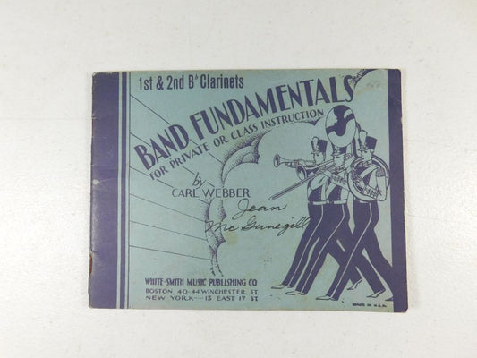 Vintage 1930 1st & 2nd Bb Clarinets Band Fundamentals for Private Or Class Instruction Book