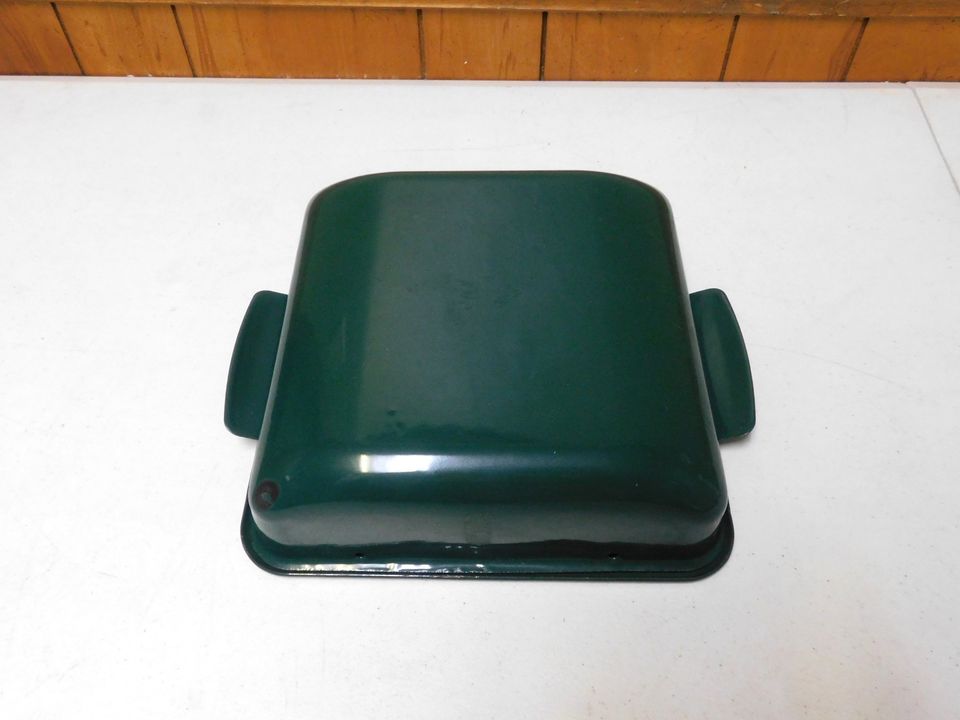 Vintage Green Enamel Coleman Metal Casserole Baker Camping Cooking Pan