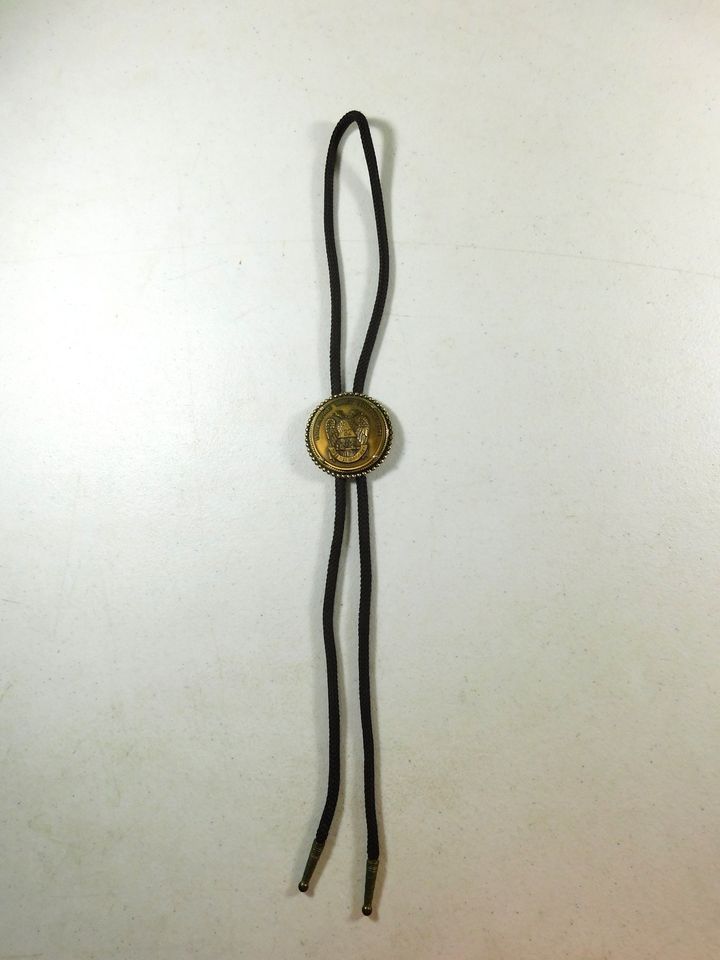 Vintage Indianapolis Valley Scottish Rite Medallion Bolo Tie