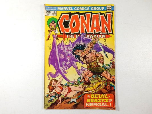 Vintage 1973 Marvel Conan The Barbarian #30 Sept 02498 Comic Book