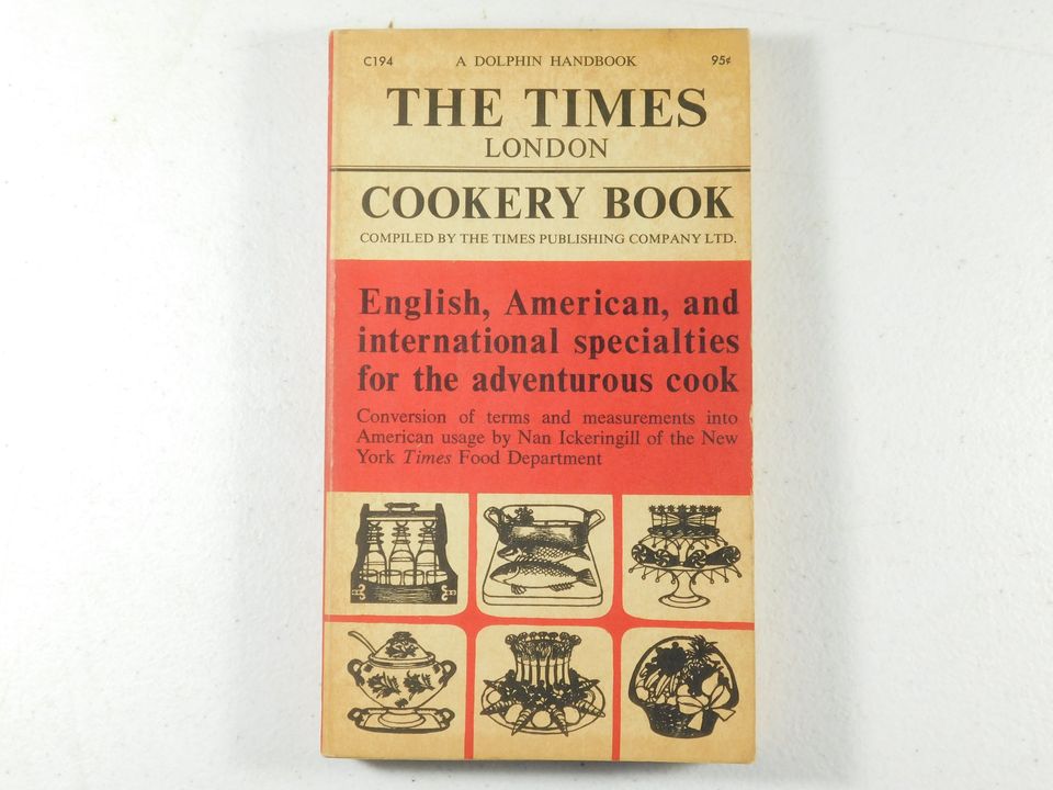 Vintage 1960 The Times London Cookery Book