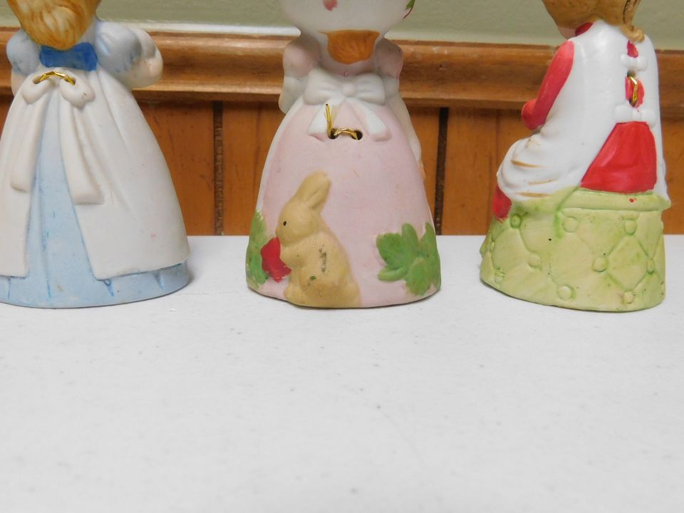 4 Vintage Jasco Bells Figurines