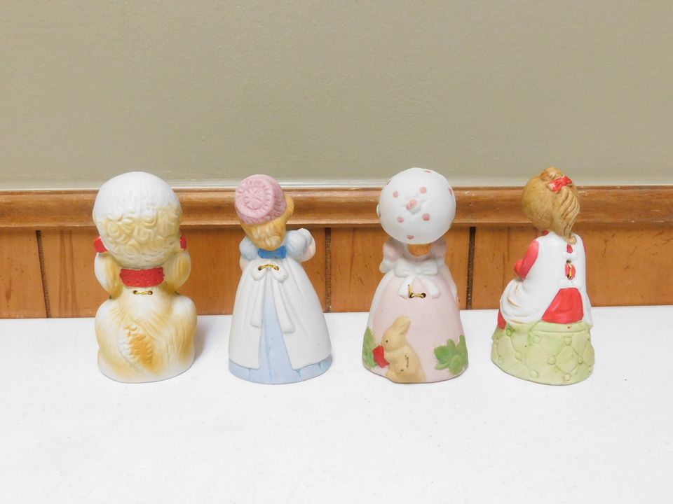 4 Vintage Jasco Bells Figurines