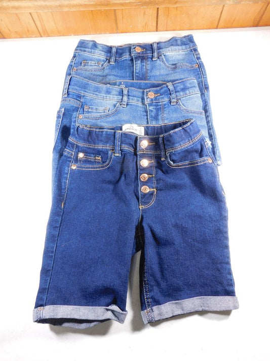 3 Jordache Girls Jean Shorts Size 7 With Adjustable Waists