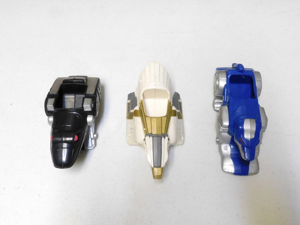 3 Vintage Power Ranger Toy Vehicles