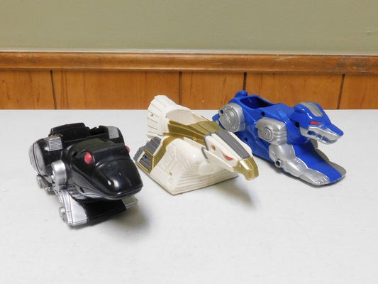 3 Vintage Power Ranger Toy Vehicles