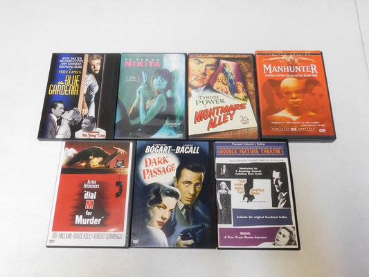 7 DVD Movies Blue Gardenia, Manhunter, Dial M for Murder, Dark Passage