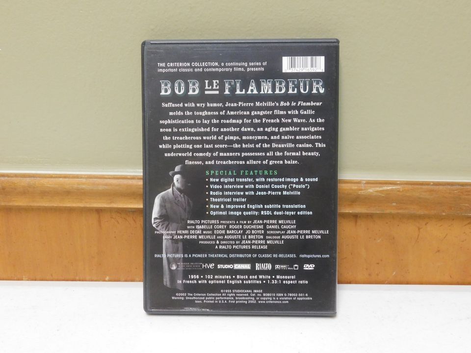 Bob Le Flambeur The Criterion Collection DVD