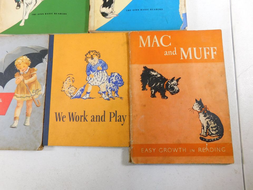 Lot of Vintage Kids Story Books Mac and Muff Let's Count We Work and Play