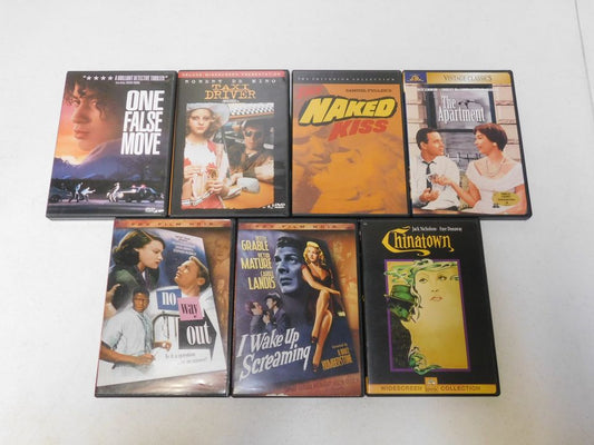 7 DVD Movies One False Move, Taxi Driver, The Naked Kiss, The Apartment, No Way Out