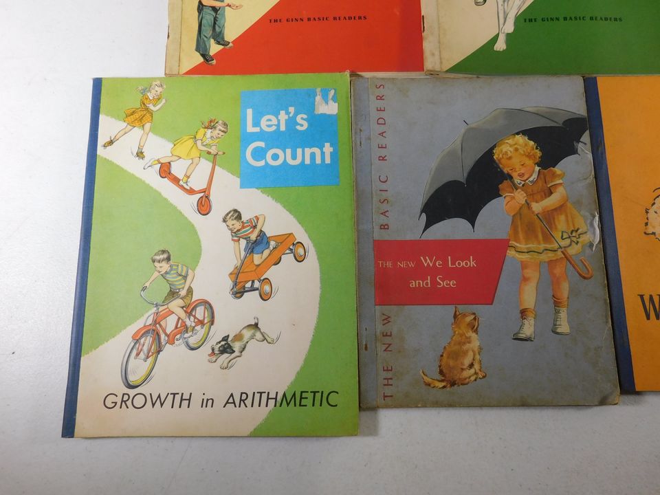 Lot of Vintage Kids Story Books Mac and Muff Let's Count We Work and Play