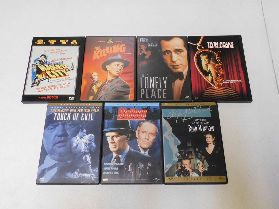 7 DVD Movies Naked City, The Killing, In a Lonely Place, Twin Peaks Fire Walk with Me