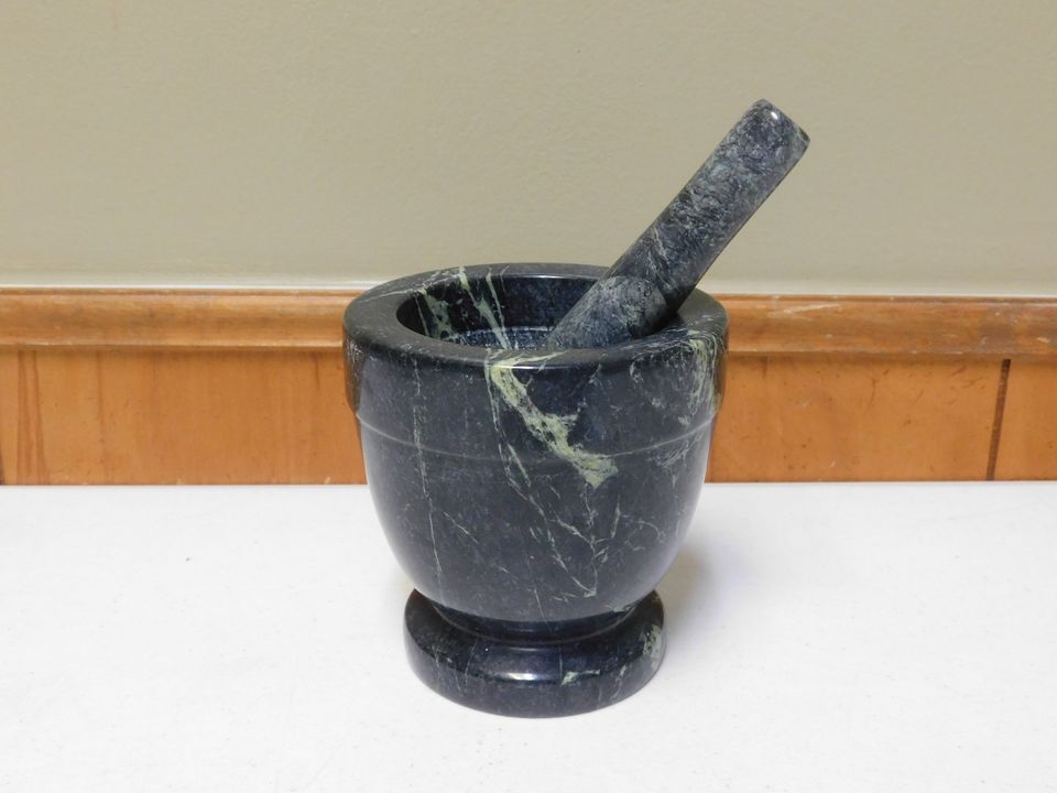 Vintage Marble Mortar and Pestle