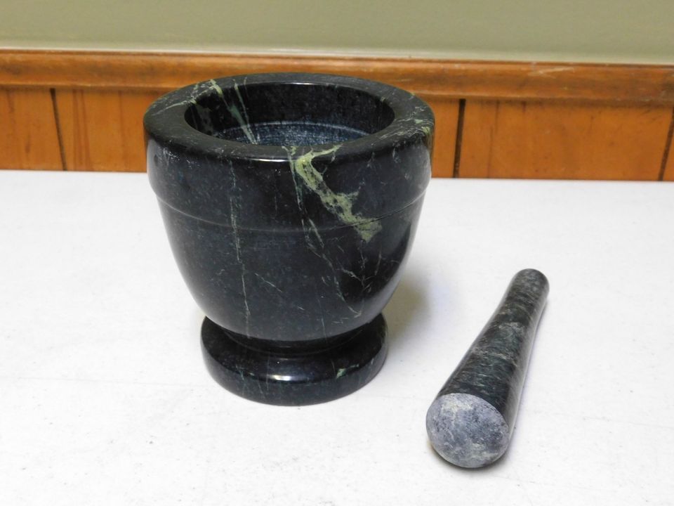 Vintage Marble Mortar and Pestle