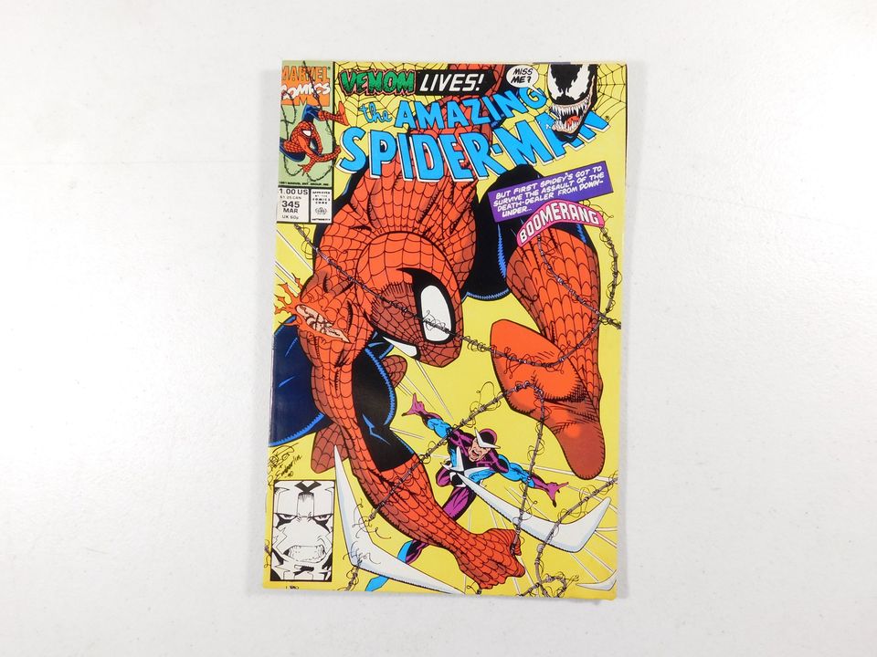 1991 The Amazing Spider-Man #345 Venom Lives! Marvel Comic Book