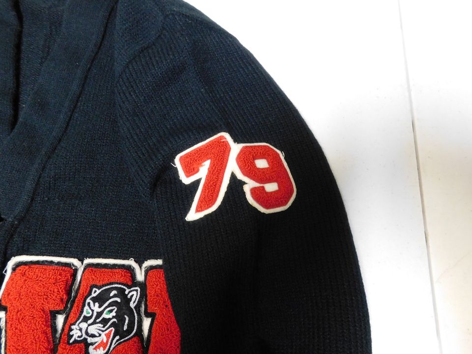 Vintage 1979 Western High School Black Cheerleader Sweater