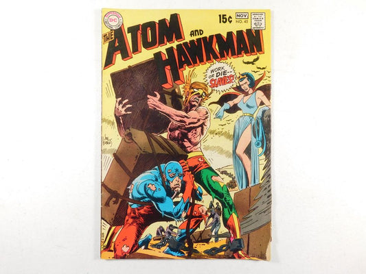 Vintage 1969 The Atom and Hawkman DC Comic Book No. 45 Nov