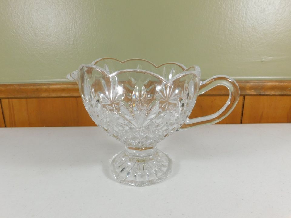 Vintage Crystal Pedestal Pitcher