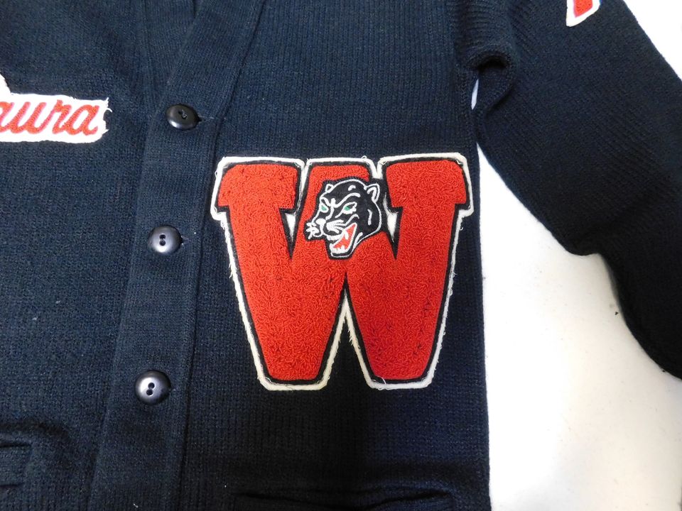 Vintage 1979 Western High School Black Cheerleader Sweater