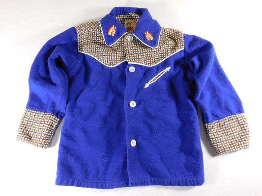 Vintage Blue Roy Rogers Frontier Shirt Kids Size 4