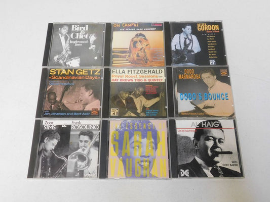 9 Jazz CDs Dexter Gordon, Ella Fitzgerald, Stan Getz, Dodo Marmarosa, Al Haig, Sarah Vaughan