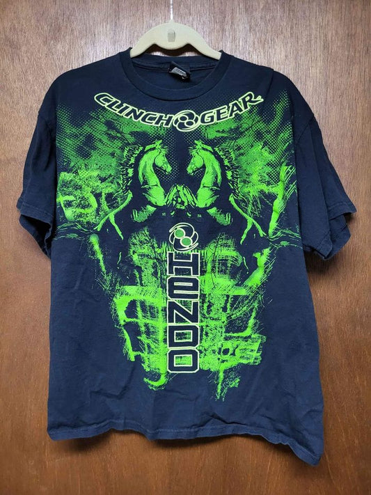 Clinch Gear Hendo Black and Green Shirt Size Large