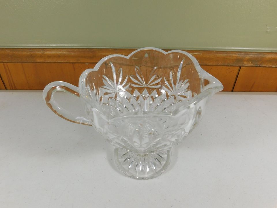 Vintage Crystal Pedestal Pitcher