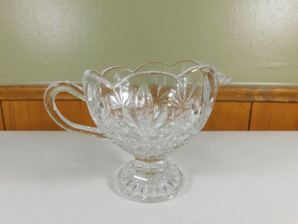 Vintage Crystal Pedestal Pitcher