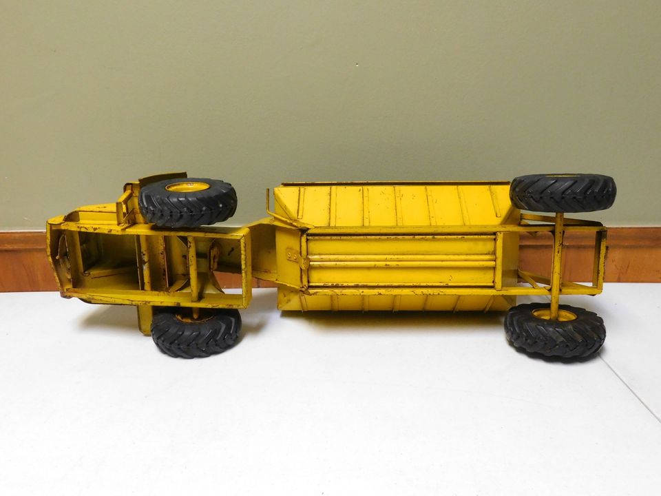 Vintage Yellow Pressed Steel Doepke Wooldridge Earth Mover