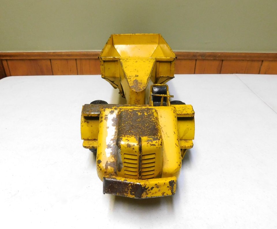 Vintage Yellow Pressed Steel Doepke Wooldridge Earth Mover