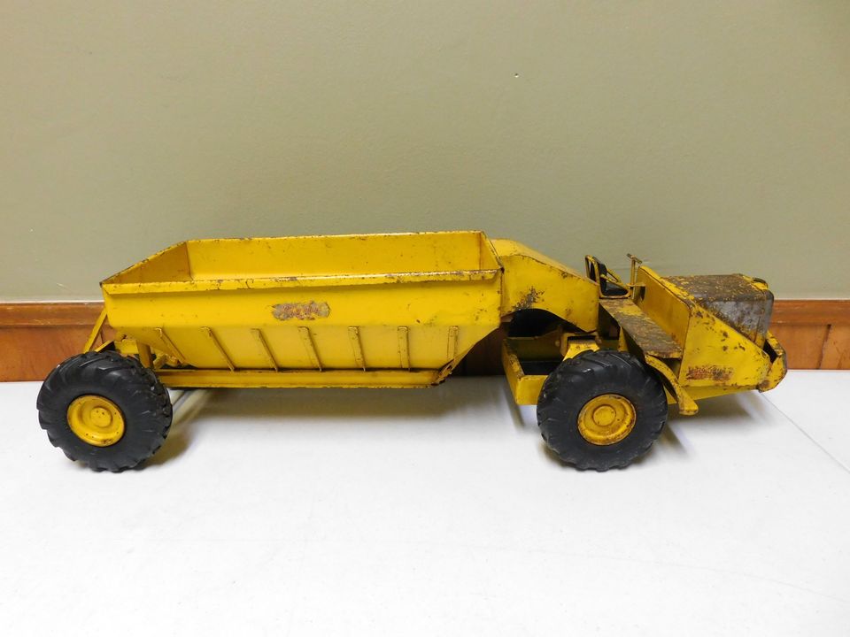 Vintage Yellow Pressed Steel Doepke Wooldridge Earth Mover