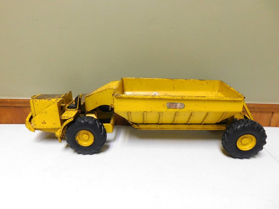 Vintage Yellow Pressed Steel Doepke Wooldridge Earth Mover