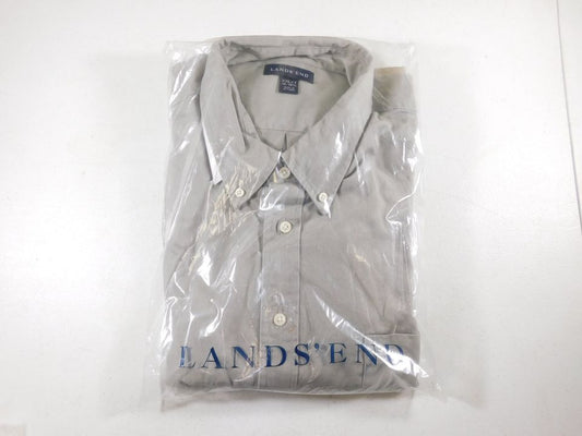 NOS Lands' End Men's Long Sleeve Twill Shirt XXL/T