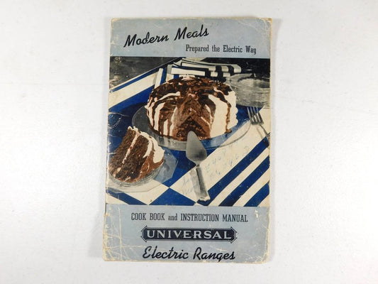 Vintage Modern Meals Prepared the Electric Way Universal Electric Ranges Cook Book