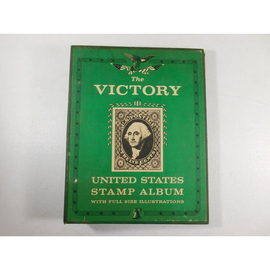 Vintage The Victory United States Stamps and Album with Full Size Illustrations