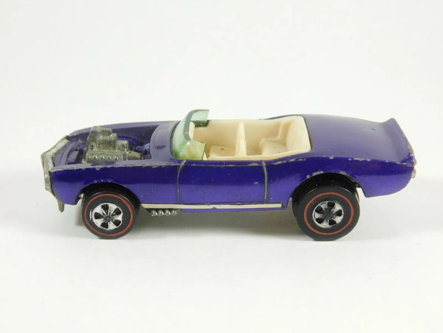 Vintage 1969 Hot Wheels Redline Light My Firebird Purple Hong Kong