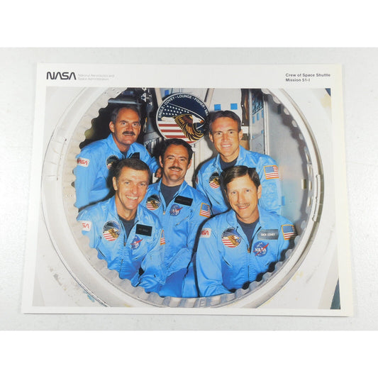 Vintage NASA Photo Print "Crew of Space Shuttle Mission 51-I" 8 x 10 Picture