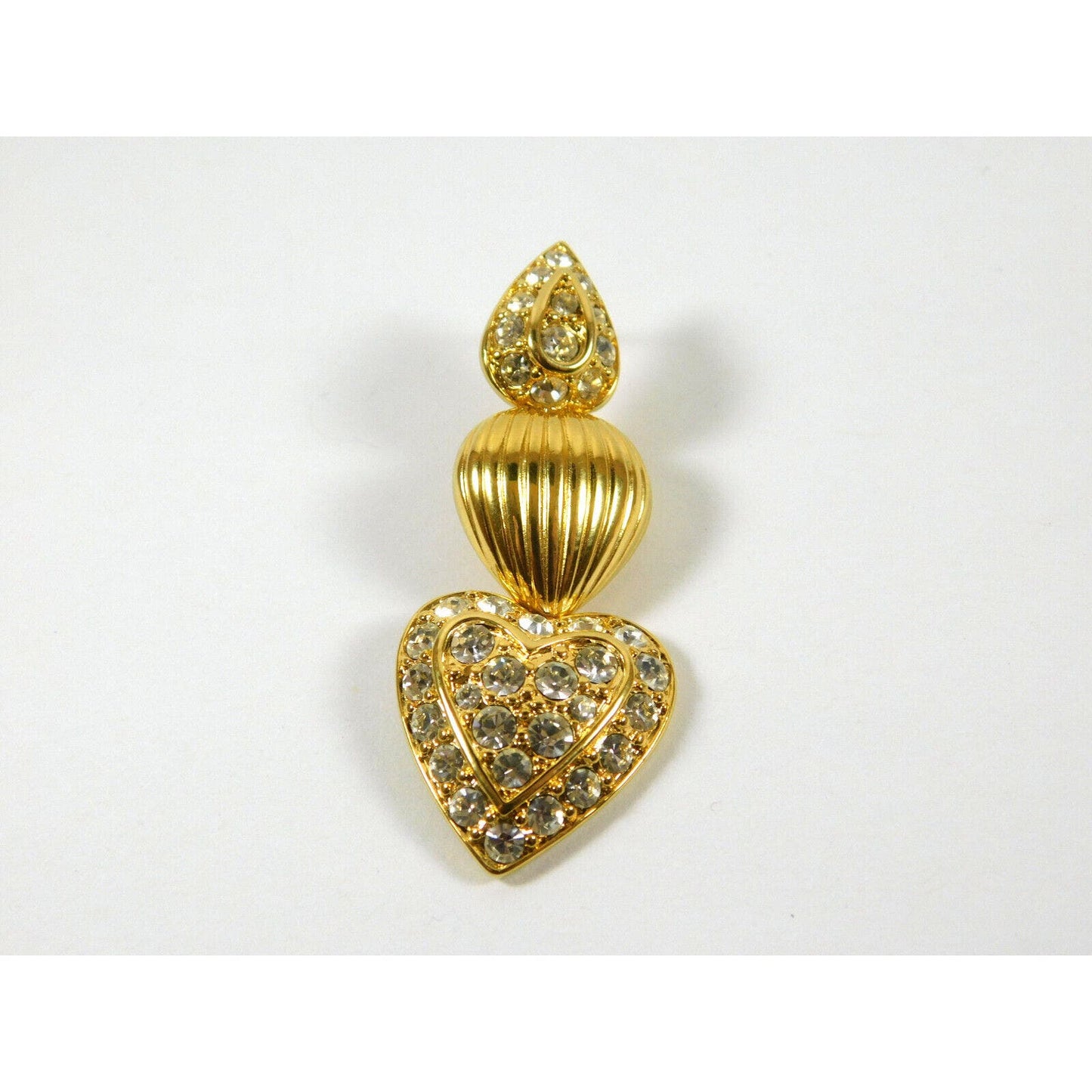 Vintage Nolan Miller Dangling 3 Piece Heart Shaped Earrings