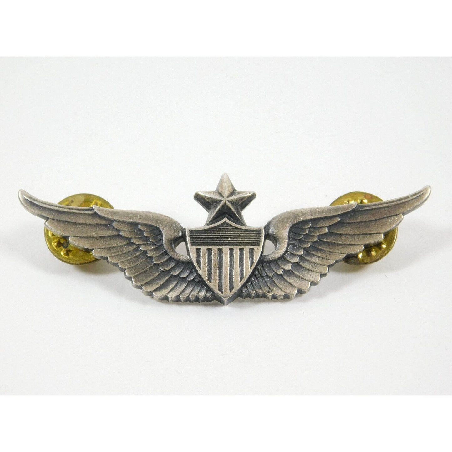 Vintage Simon G1 Sterling Military Pilot Wings Pin Badge