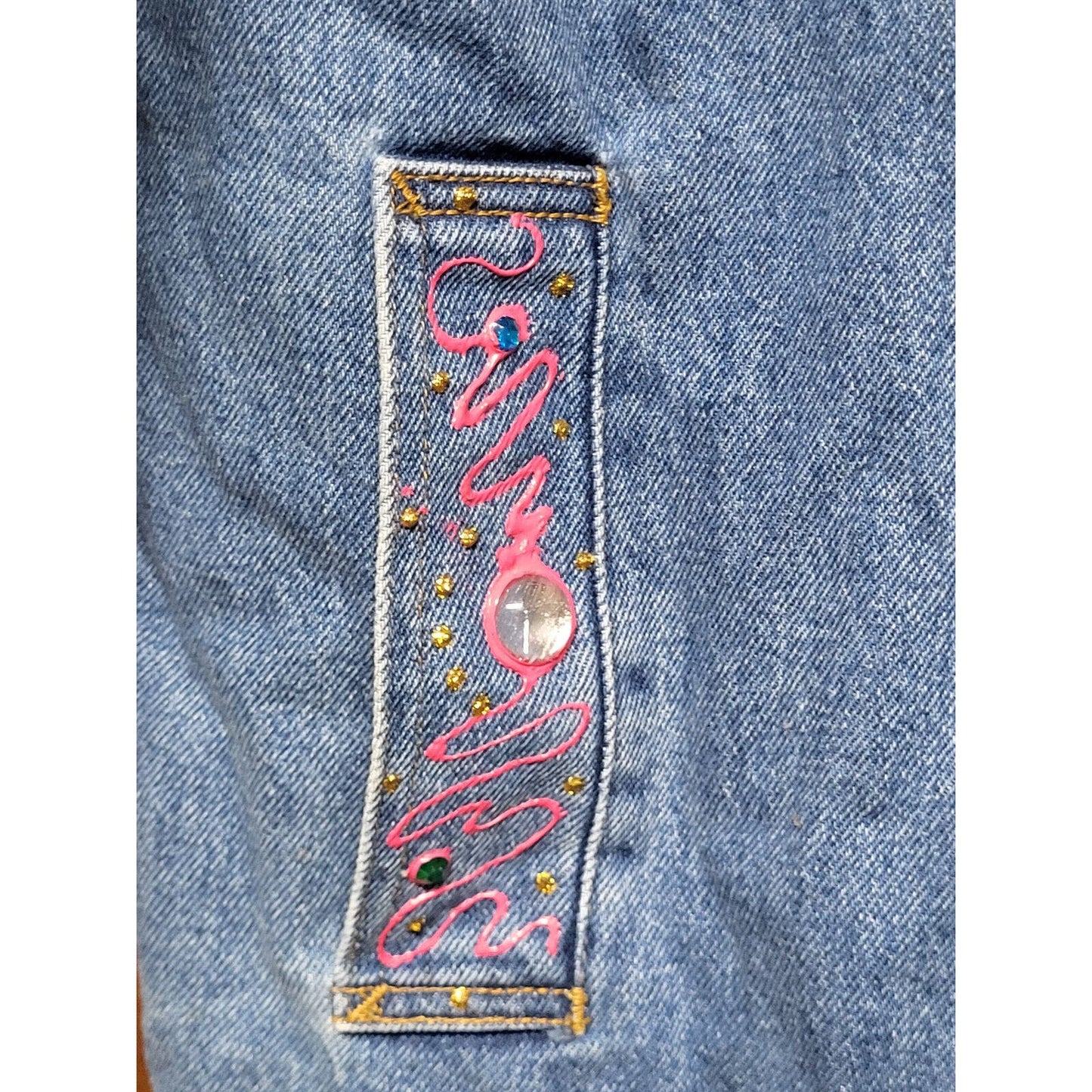 Vintage Sunbelt Sportswear Painted Denim Jacket