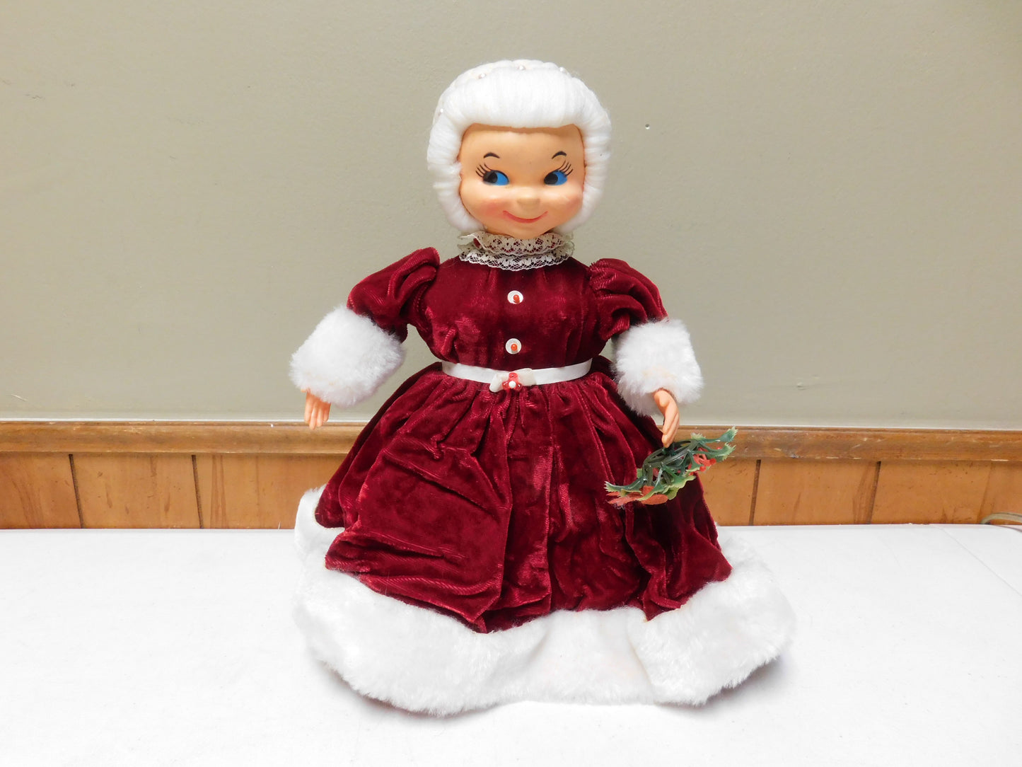 Vintage Soap Bottle Doll with Red and White Dress